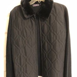 Black Sweater Zipper Jacket Size 2x (Looks like XL)